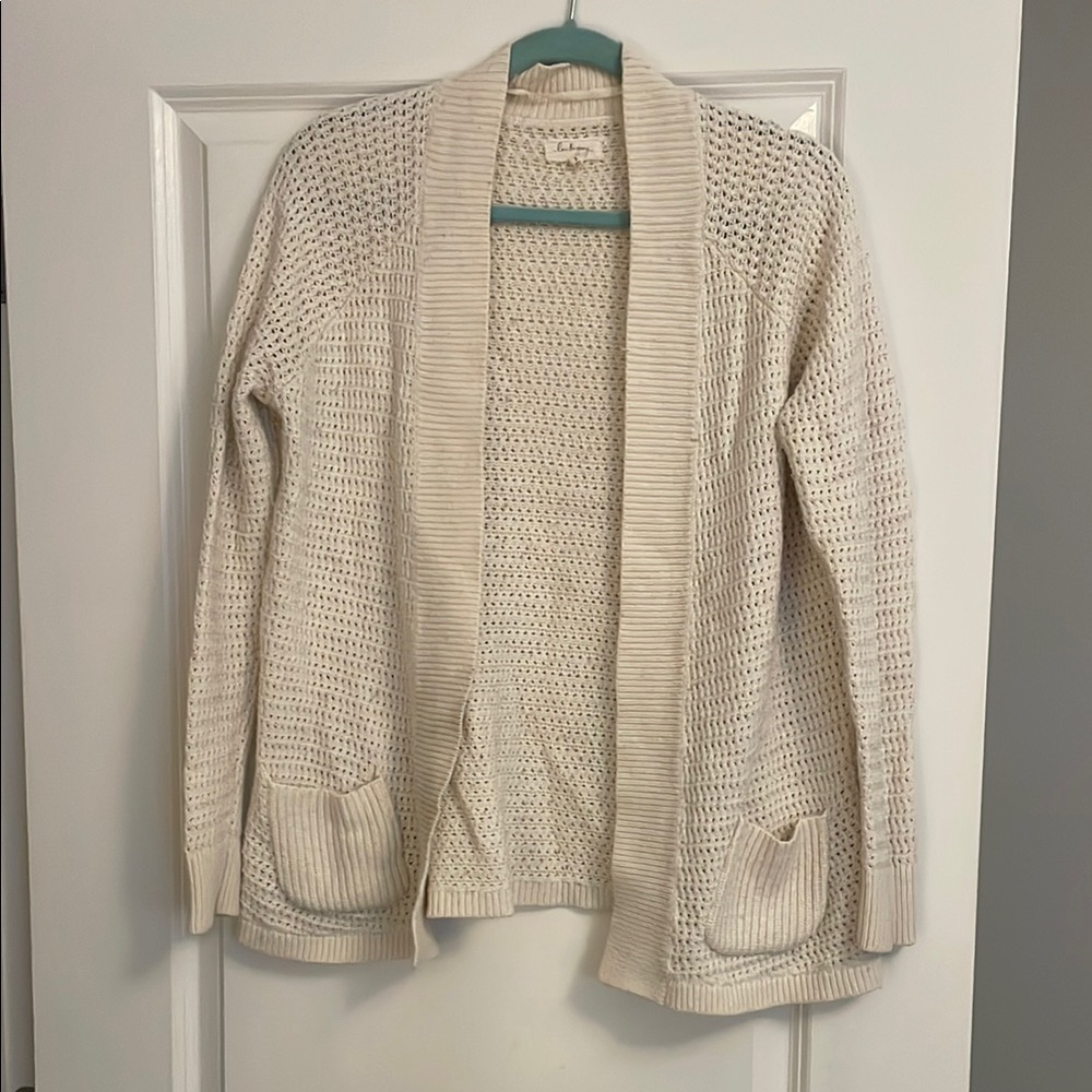 Lou & Gray Cream Knit Cardigan Sweater